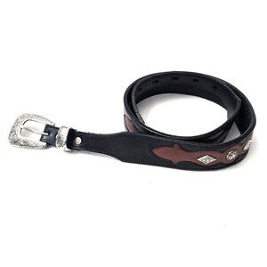 Nadim - Genuine Leather Belt w metal decorations - Size 30 inches